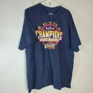 Fanatic NBA Finals 2016 Cleveland Cavaliers Blue 2XL Short Sleeve T Shirt Mens